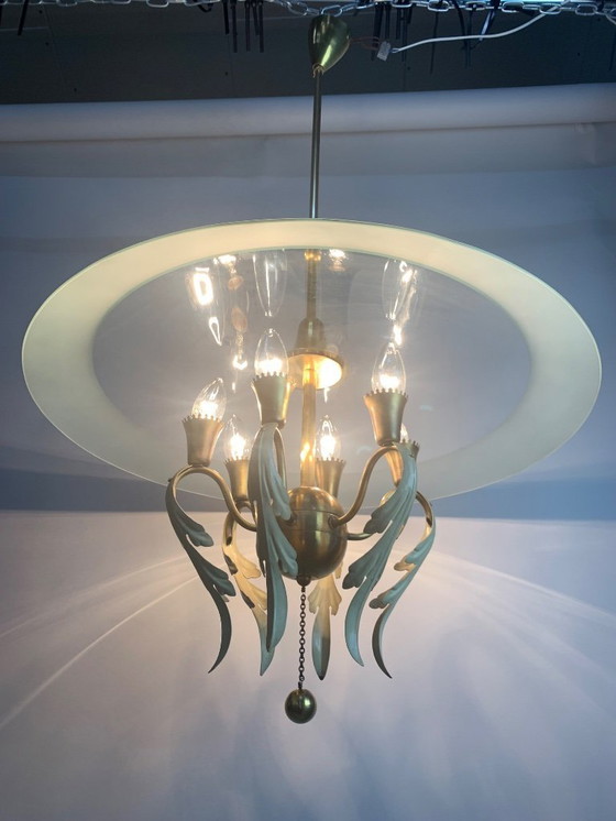 Image 1 of Pietro Chiesa Attributed chandelier 1950’s