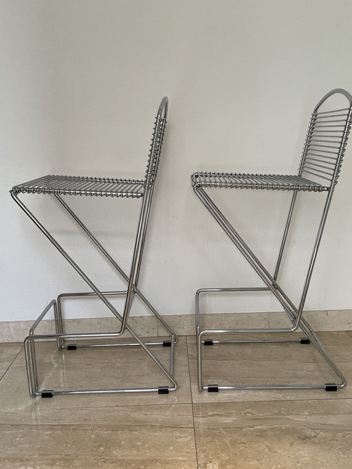 Set aus 2 Barhockern von Till Behrens, 1980er Jahre, postmodern