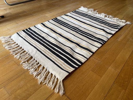 Vintage 1960s small handmade pure Wool back - Midcentury