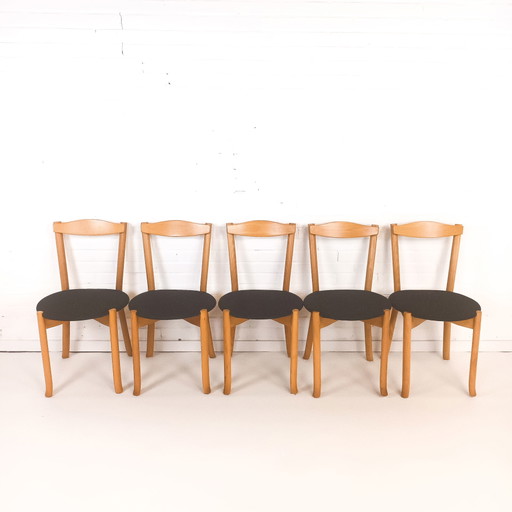 5x Vintage-modernistische Stühle