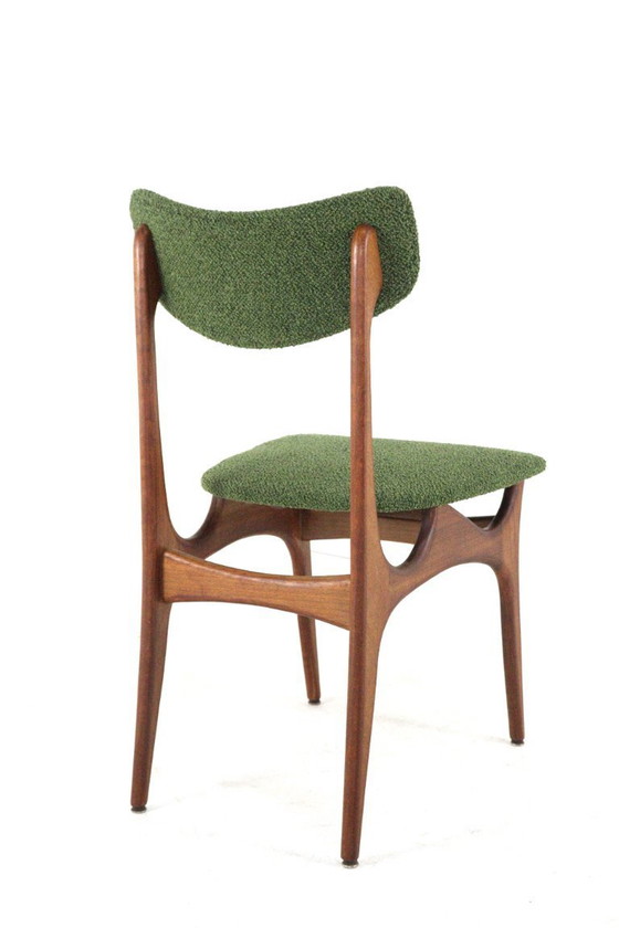 Image 1 of Set 4 vintage eetkamerstoelen stoelen gestoffeerd