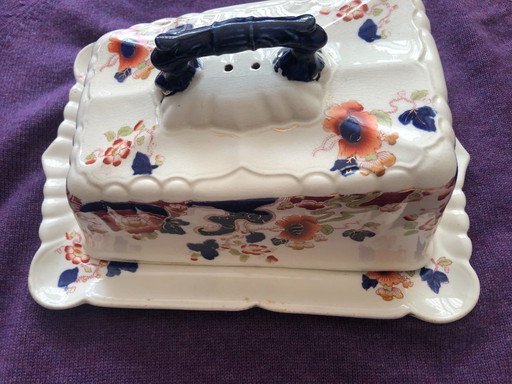 Antique English Large Cheese Keeper or Butter Dish