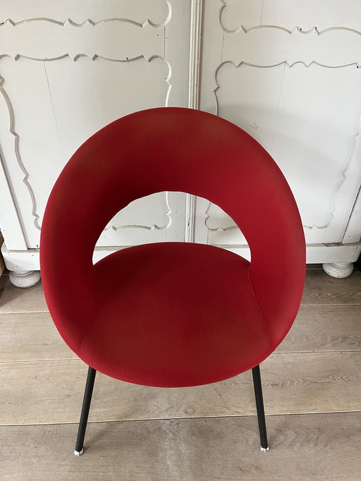 Artifort Nina roter eleganter und stilvoller Stuhl