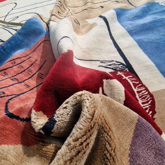 Le Corbusier Tapis L'Étrange Oiseau et le Taureau | Laine nouée à la main sur coton | Tapis d'art | 250 × (photo 8 of 9)