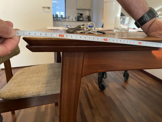 Image 1 of Mid-century teak table with extension leaves