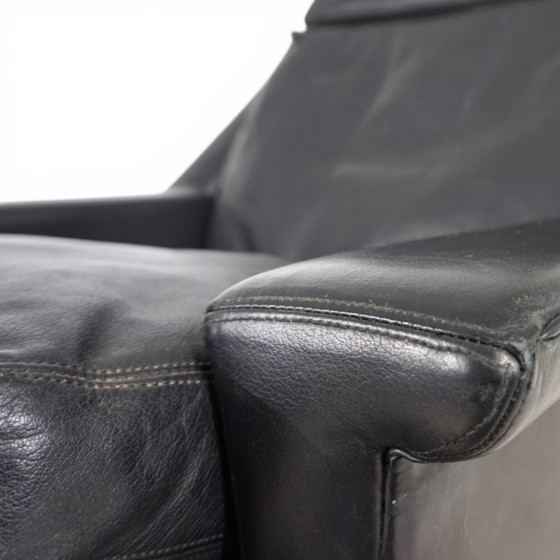 Image 1 of Poltrona lounge ESA 802 in pelle nera di Werner Langenfeld, 1970