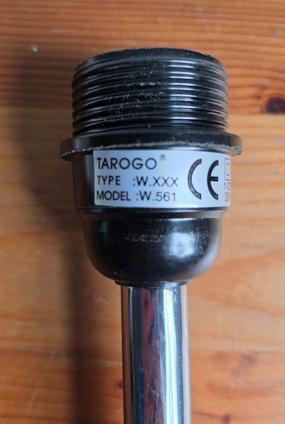 Tarogo W.561, table lamps with woven shades, Textile, Metal, Beige, Modern (photo 2 of 5)