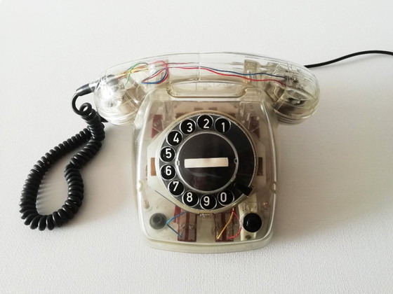 Image 1 of Transparent rotary phone Delft PTT 1985