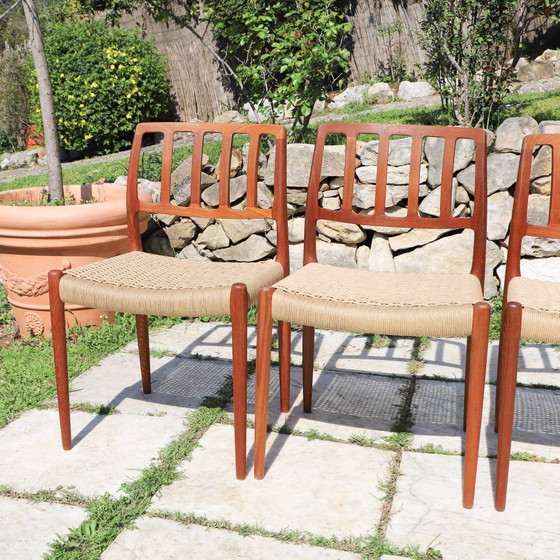 Image 1 of Teakhouten stoelen, model 83, van Niels Otto Møller, 1960