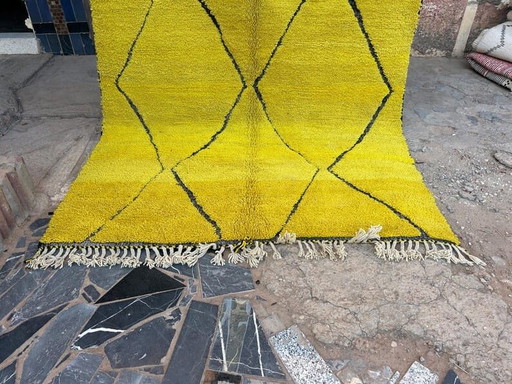 Traditioneel geel Berberkleed van natuurlijke wol, 150 cm x 250 cm – Accupunto, vloerkleden en tapijten, Wool (photo 2 of 8)
