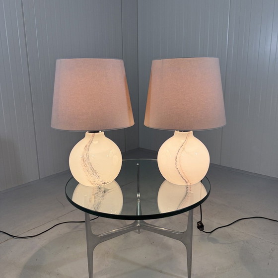 Image 1 of Peill & Putzler Large Glass Table Lamps 1970's