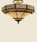 Tiffany-style stained glass ceiling lamp | Ø 41 cm | New condition | Art Deco look