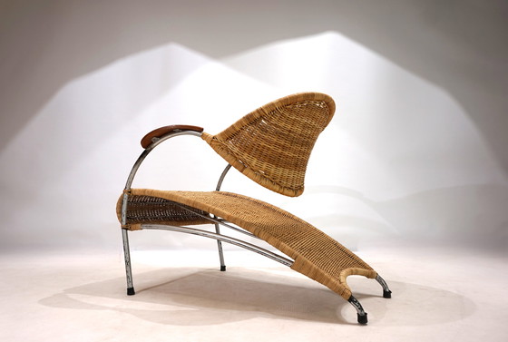 Image 1 of Rattan Streamline Fauteuil de salon, 1970