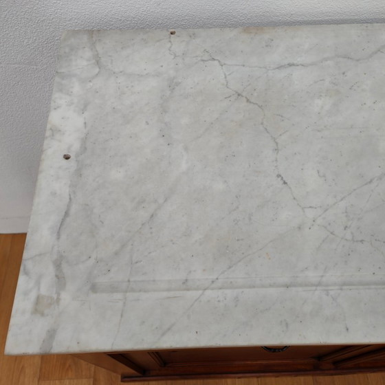 Image 1 of Vintage antique dresser, sideboard, chest of drawers, bathroom vanity with marble top