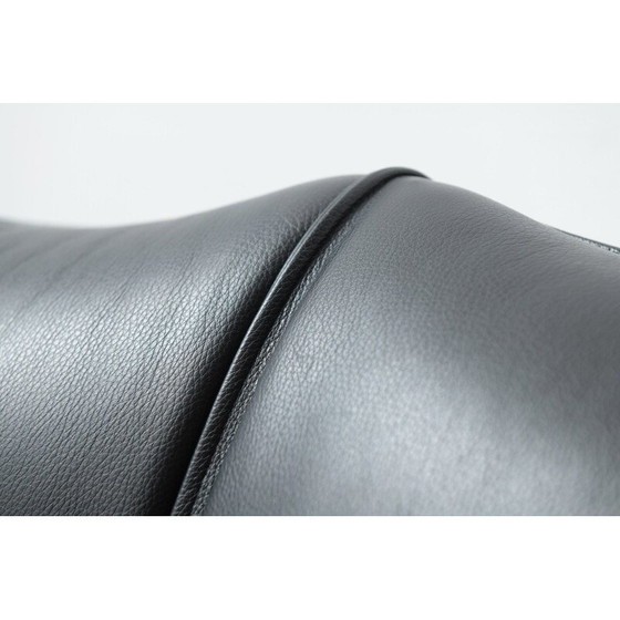 Image 1 of Vintage "Le bambole" sofa in black leather by Mario Bellini for B and B, Italy 1970