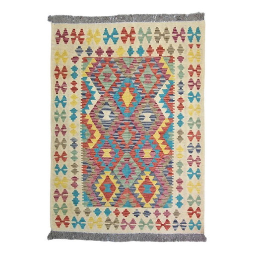 Antique Maimana Afghan Kilim – Hand-spun wool – Double-sided – 173 x 127 cm – vloerkleden en tapijten