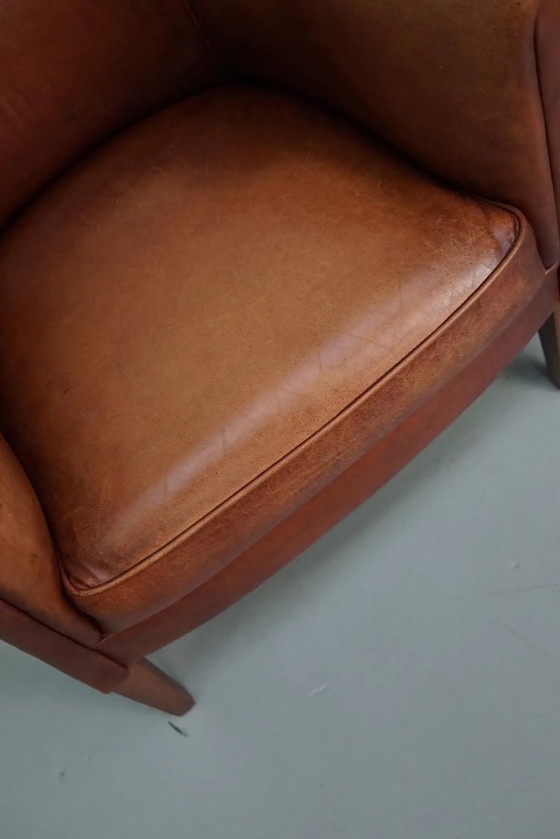 Image 1 of Poltrone club olandesi vintage in pelle color cognac, set da 2
