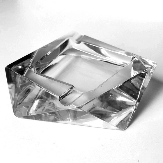 Image 1 of Vintage asymmetrische asbak - Kristal - 1970-80