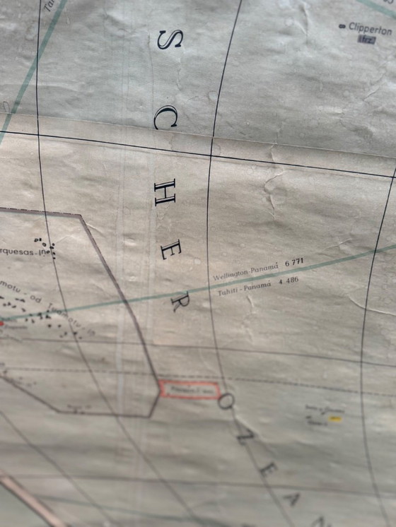 Image 1 of Karl Wenschow Mappa su tela tedesca degli anni '50