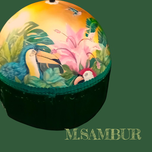 Lamp met franje.Italië.vintage