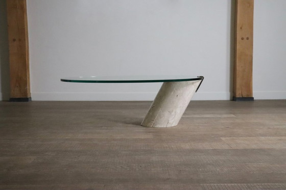 Image 1 of K1000 coffee table in marble and glass by Team Form aG for Ronald Schmitt, Switzerland 1970s