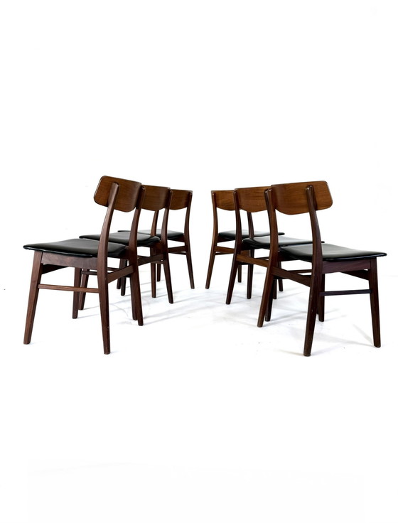 Image 1 of 6x vintage Deense eetkamerstoel, Farstrup Møbler ‘60