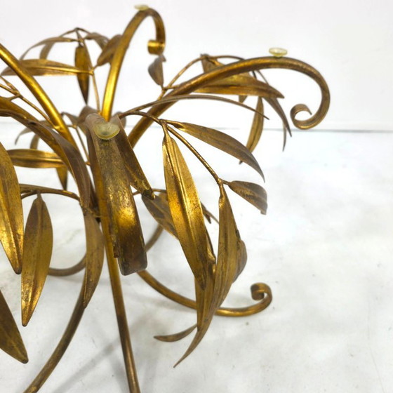 Image 1 of Mesa auxiliar Hans Kögl, años 60, dorada, estilo Hollywood Regency