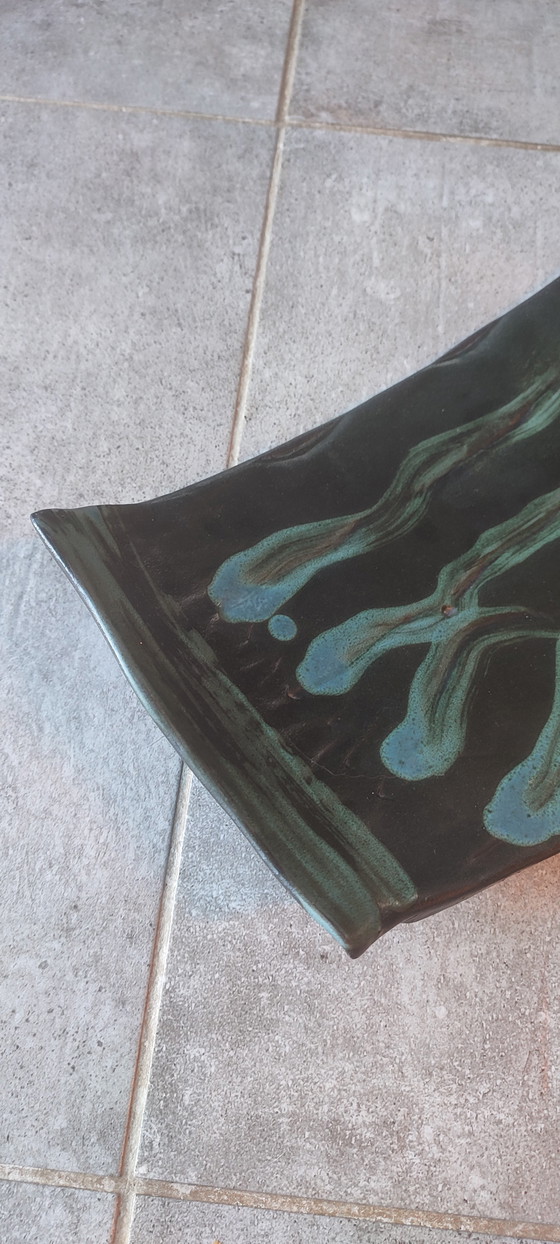 Image 1 of Grande ciotola in gres (firmata) proveniente da una manifattura francese, risalente agli anni '60-'70.