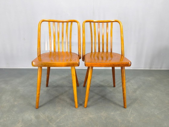 Image 1 of Antonin Suman per TON Dining Chairs, anni '60, set di quattro