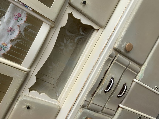 Credenza da cucina Art Déco a due pezzi – Armadi contenitori, Vetro, Art Deco (photo 6 of 10)