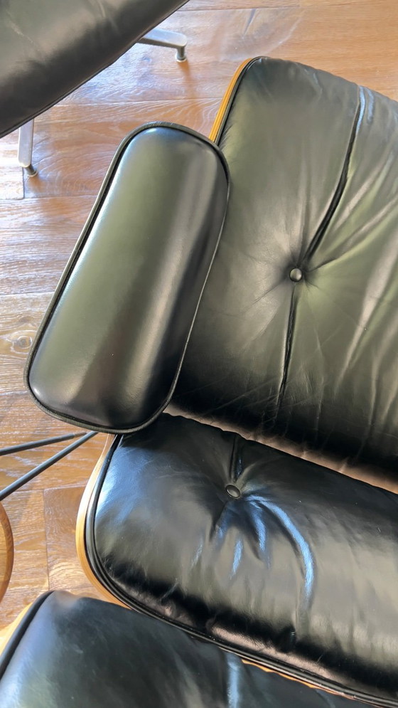Herman Miller Eames Lounge Chair & Ottoman anni '60 – Poltrone, Pelle, Velluto (photo 12 of 13)