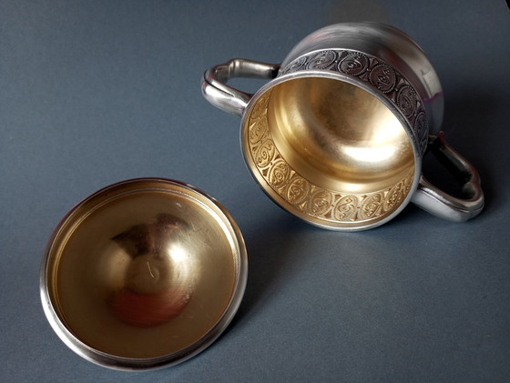 Image 1 of Argentor Vienna Secessionist/Jugendstil Scatola con coperchio placcata in argento e oro 1905