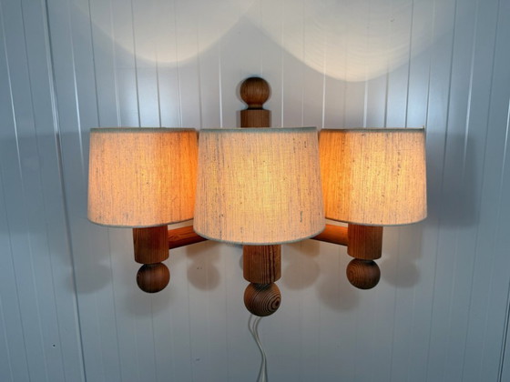 Image 1 of Uno Kristiansson wall lamp Pinus for Luxus Sweden 1970s