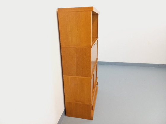 Image 1 of Vintage secretair/boekenkast van eikenhout uit de jaren 60.