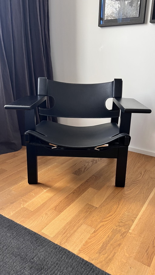 Spanish Chair di Borge Mogensen/Fredericia – fauteuils, Wood, Leather