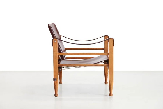 Safari-Stuhl aus Eiche und Leder von Aage Bruun, 1960er Jahre – Sessel, Leather, Wood, Mid Century Modern (photo 3 of 7)