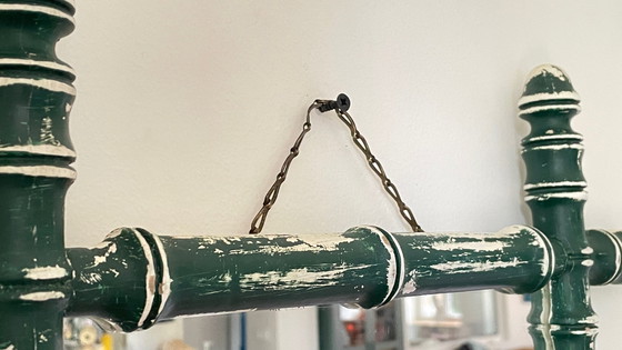 Image 1 of Specchio antico chiamato bambù patinato vintage Francia