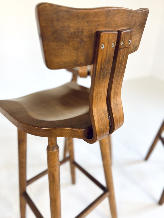 Image 1 of 4 sgabelli da bar brutalisti vintage anni '70