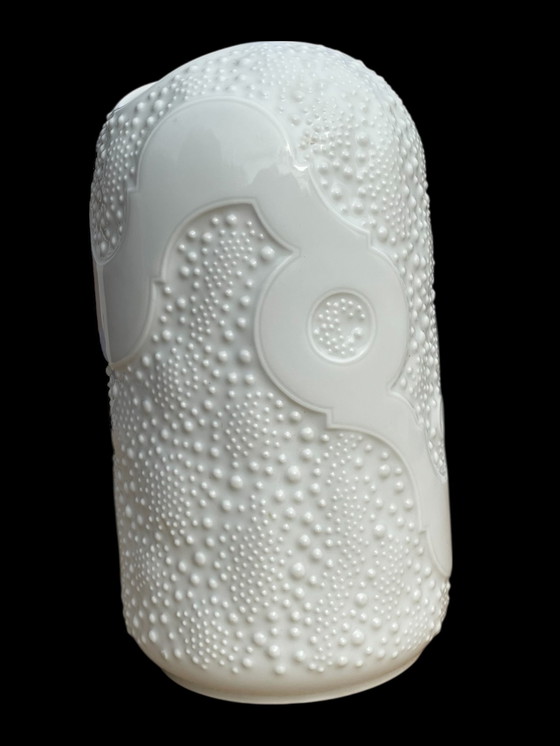 Image 1 of AK Kaiser #368 porcelain op art vase rare shape h= 20cm W-Germany vintage 1960s