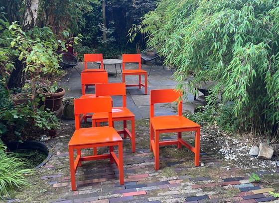 6 x Orange Shaker AVL from Moooi – Dining chairs, Wood (photo 6 of 15)