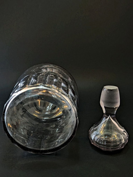 Image 1 of Decantador antiguo de cristal "con nervaduras planas" al estilo de Carlos X / Luis Felipe (circa 1830-1850)