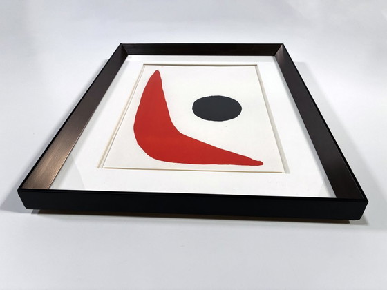 Image 1 of Original-Lithografie • Rot-schwarze Komposition • Alexander Calder • 1965