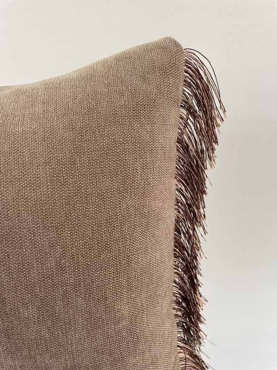 Image 1 of Handmade decorative cushion with fringes