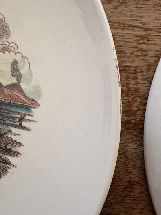 Image 1 of Título: Platos de porcelana fina de Richard Ginori - Colección "Paisajes italianos"