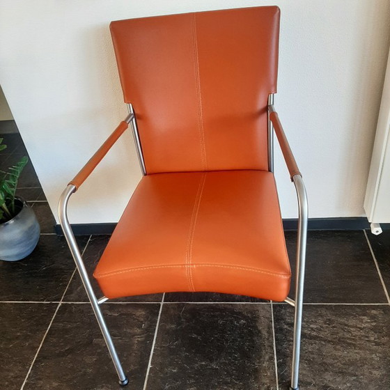 Set van 6 Bert Plantagie design stoelen – Eetkamerstoelen, Leer (photo 2 of 5)