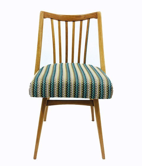 Image 1 of 4x Stühle TON "Blaue Streifen"