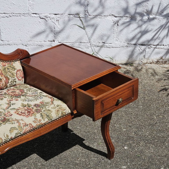 Image 1 of Franse telefoonbank/tweezitsbank/roddelbank - Louis XV-stijl - jaren 70