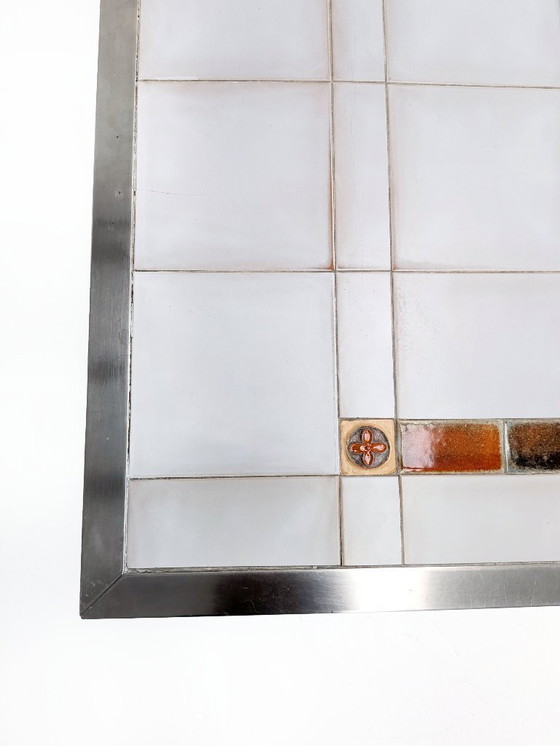 Image 1 of Tavolino da caffè in piastrelle di ceramica di Jean Gregorieff per Roche Bobois, anni '70