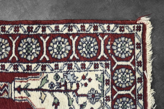 Image 1 of Tappeto da preghiera orientale pakistano Mihrab tessuto a mano vintage, anni '60