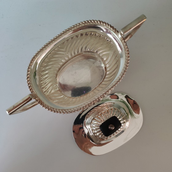 Image 1 of Sucrier et pot à lait en argent anglais – E.P.N.S. A.1. Fabriqué en Angleterre (vers 1900-1950)